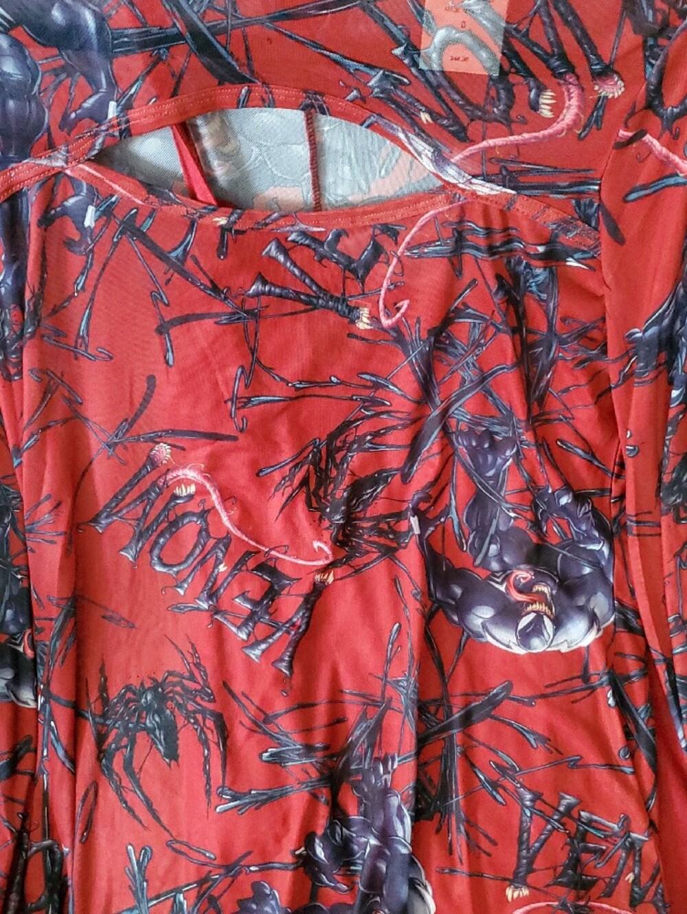 Marvel Her Universe Venom Mesh Cutout Long Sleeves Top - Picture 14 of 14